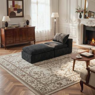 Sunvega Modern Chenille Cloud Sofa with High-Density Sponge Filling for Living Room