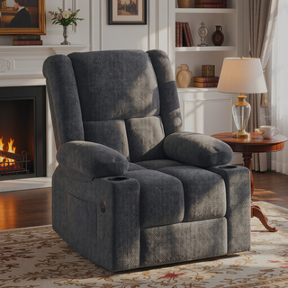 Sunvega Power Lift Recliner Chair with Massage Heat USB Ports and Cup Holders