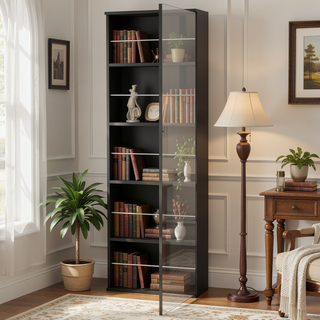 Sunvega Wall Mounted Shoe Rack With Mirror Door And Black Wengue Finish