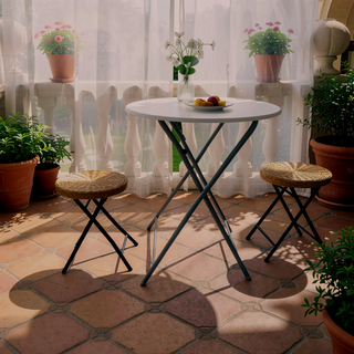 Sunvega Folding Cocktail Table Set of 2 with Detachable Legs and Non-Slip Base