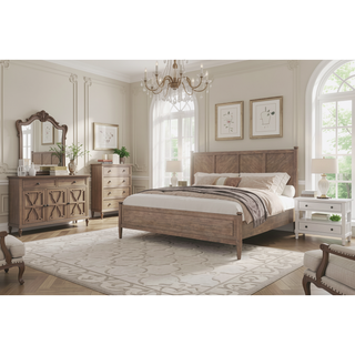 Sunvega White Finish Open Nightstand With 2 Storage Drawers and Custom Hardware