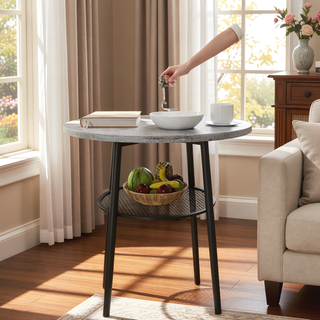 Sunvega Foldable Counter Height Bar Table Set with 2 Stools for Kitchen