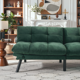 Sunvega Modern 2 Seater Sofa Bed with Adjustable Armrest and Backrest