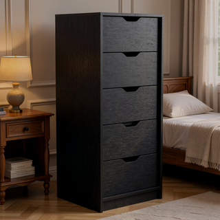 Sunvega 42 Inch 5 Drawer Slim Storage Chest for Garments and Necessities