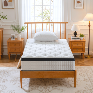 Sunvega 12 Inch Twin XL Memory Foam Hybrid Mattress with Cool Breathable Cover and Edge Support