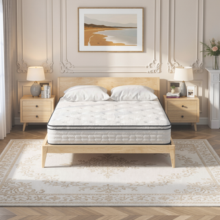 Sunvega 12'' Hybrid Queen Size Euro Top Mattress with Pocket Springs and Memory Foam