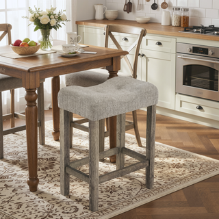 Sunvega 5 Piece Industrial Dining Table Set with Bar Stools for Living Room