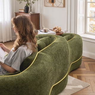 Sunvega 70 Inch Foldable Sofa Bed with 4 Pillows for Living Room Apartment