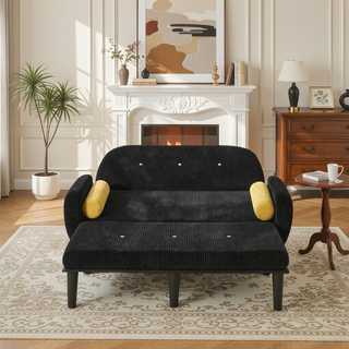 Sunvega Multiform Sofa with USB Charger Adjustable Backrest and Velvet Upholstery