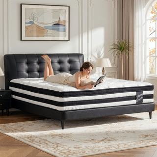 Sunvega 12 Inch Twin Size Hybrid Mattress with Oeko-Tex 100 Knitted Cover