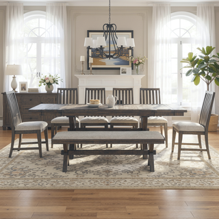Sunvega Light Black Stained Solid Wood Bench with Plush Cushion for Hallways