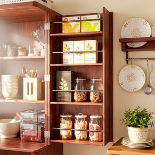Sunvega 72 Inch Tall Kitchen Pantry Cabinet with Fluted Wood Doors and 6 Shelves