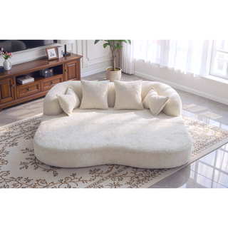 Sunvega 70 Inch Foldable Sofa Bed with 4 Pillows for Living Room Apartment