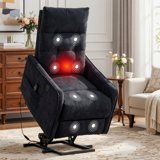 Sunvega Single Motor Power Lift Recliner Chair with Massage and Heat for Elderly