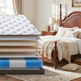 Sunvega King Size Hybrid Mattress with Gel Memory Foam and Pocket Springs