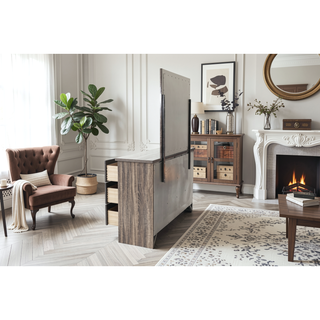 Sunvega Gray Oak Wood Dresser with a 59 x 16 x 36 Inch Dimension