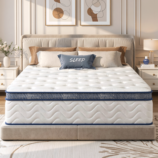 Sunvega 12 Inch Hybrid Queen Mattress with Pocket Springs and Memory Foam Support
