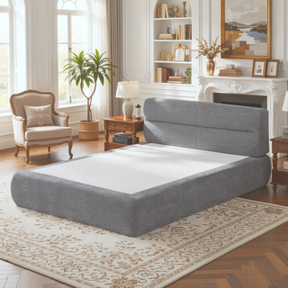 Sunvega Plush Compressible Chenille Sofa Bed with Sponge Support for Living Room