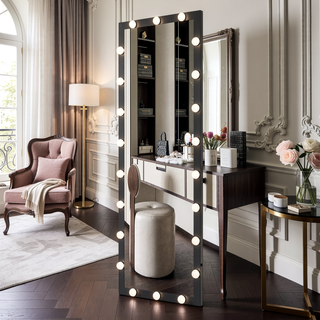 Sunvega Hollywood Full Length Floor Mirror with 3 Color Modes for Dressing Room