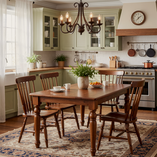 Sunvega 2-Piece Walnut Counter Height Wood Kitchen Dining Stools for Small Spaces