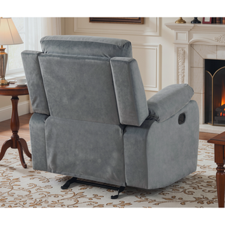Sunvega Reclining Transitional Microfiber Fabric Chair with Lumbar Support