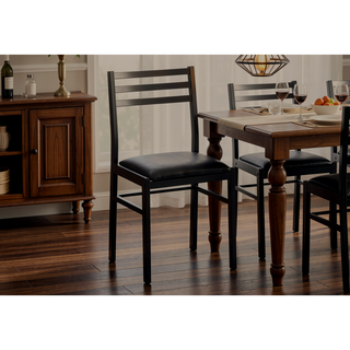 Sunvega 3-Piece Dining Table Set with Drop Leaf Table and 2 Upholstered Chairs