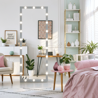 Sunvega Hollywood Full Length Floor Mirror with 3 Color Modes for Dressing Room