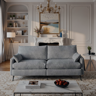 Sunvega Deep 3-Seater Cloud Couch with Thickened Cushions and Pillows for Living Room