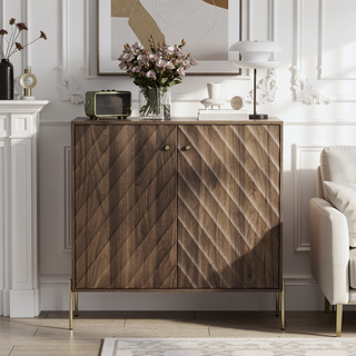 Sunvega Mid-Century Modern Sideboard with Ample Storage Space for Living Room