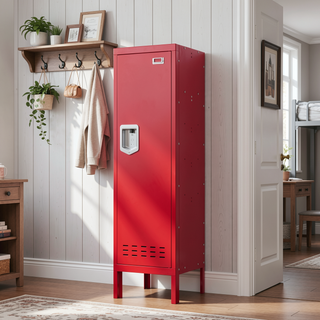 Sunvega Retro Industrial Metal Storage Locker Cabinet for Living Room Bedroom