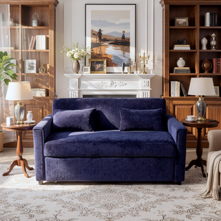 Sunvega 3 in 1 Multi-Functional Corduroy Sleeper Sofa Bed with Adjustable Backrest