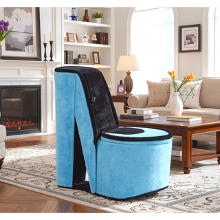 Sunvega High Heel Shoe Design Jewelry Box with Hidden Storage and Display Hooks