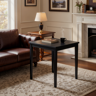 Sunvega Black Contemporary Gathering Height Table for Dining Room and Kitchen