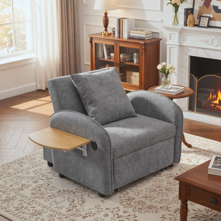 Sunvega 3-in-1 Convertible Sofa Bed with Computer Board USB Ports for Work and Relaxation