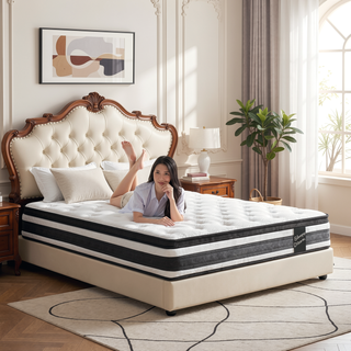 Sunvega 12 Inch Twin Size Hybrid Mattress with Oeko-Tex 100 Knitted Cover