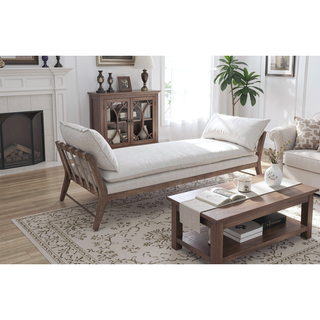 Sunvega Queen Upholstered Pleated Bed in a Box with Sturdy Dark Brown Frame