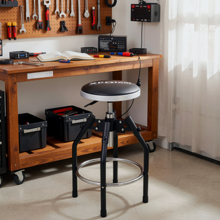 Sunvega Heavy Duty Adjustable Hydraulic Shop Stool with 360° Swivel and 330lb Capacity