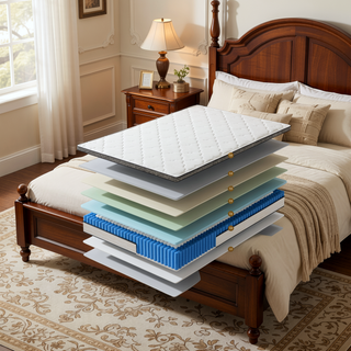 Sunvega 12 Inch Full Hybrid Mattress with Pocket Coils and Memory Foam for Medium Firm Pressure Relief
