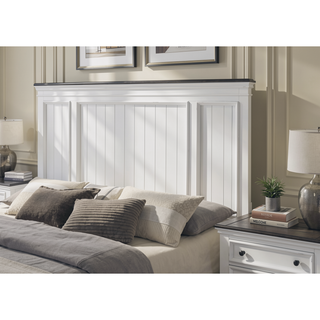 Sunvega Modern Farmhouse King Bedroom Set with Dresser Mirror and Nightstand