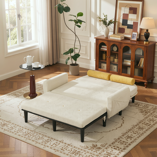 Sunvega Multiform Sofa with USB Charger Adjustable Backrest and Velvet Upholstery