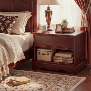 Sunvega Warm Brown Rectangular Cedar Chest with Lock for Secure Storage and Home Decor