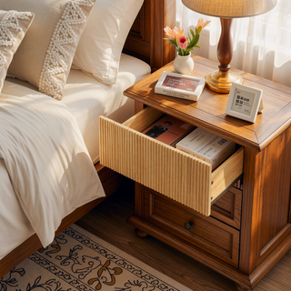 Sunvega 6 Drawer Storage Cabinet with Wavy Panel for Bedroom Hallway Entryway