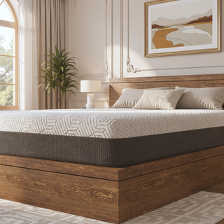 Sunvega Queen Medium Firm Mattress with Phase Change Cooling Cover and Gel Memory Foam
