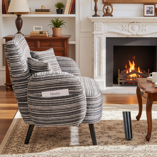 Sunvega Modern Two-Seater Sofa with Tufted Backrest and Convenient Side Storage Pockets