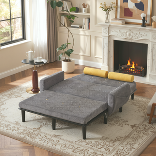 Sunvega Multiform Sofa with USB Charger Adjustable Backrest and Velvet Upholstery