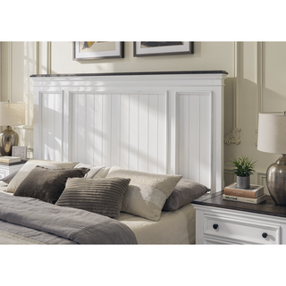 Sunvega Modern Farmhouse King Bedroom Set with Dresser Mirror and Nightstand