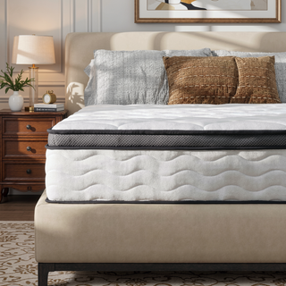 Sunvega 12 Inch Full Hybrid Mattress with Pocket Coils and Memory Foam for Medium Firm Pressure Relief