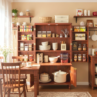 Sunvega 72 Inch Tall Kitchen Pantry Cabinet with Fluted Wood Doors and 6 Shelves