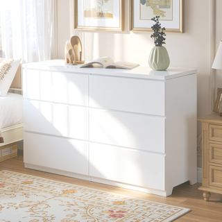 Sunvega 6 Drawer Storage Cabinet with Handless Design for Bedroom Hallway Living Room