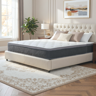 Sunvega 8 in. Queen Size Hybrid Pocket Spring and Gel-Infused Memory Foam Mattress